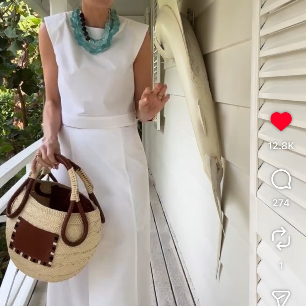 Elegant White park ave skirt Julia Amory large